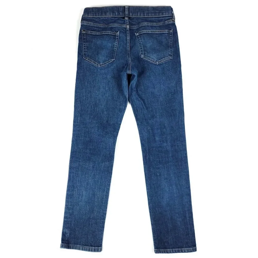 EVERLANE The Slim 4 Way Stretch Ankle Cropped Jean Dark Indigo Denim Mens 30